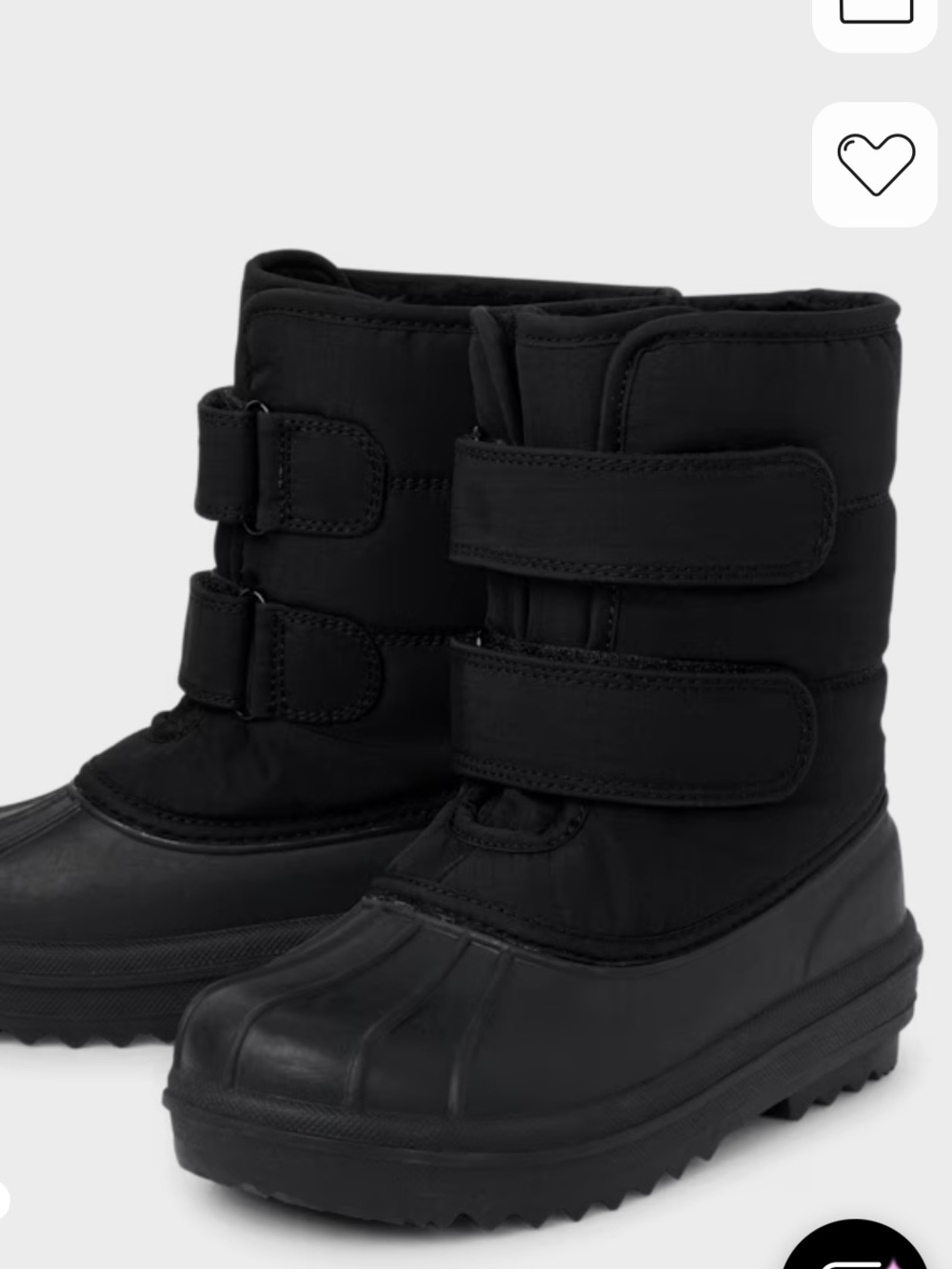 THE CHILDREN PLACE Kids All Weather Boots - Black,Sz.1!NWT